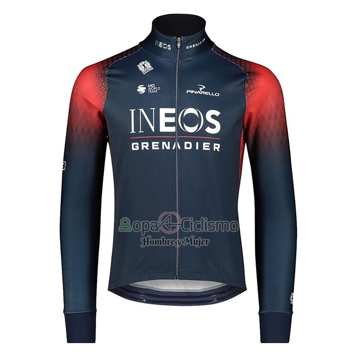 Ineos Grenadiers Ropa Ciclismo Culotte Largo 2022 Mangas Largas APagado Azul